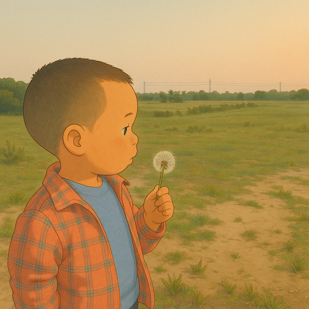 田野中的蒲公英少年